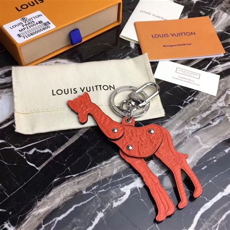 louis vuitton giraffe bag charm|Louis Vuitton keychain holder.